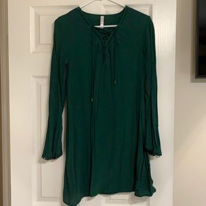 DONATING SOON, ACT NOW Green Long Sleeve Dress